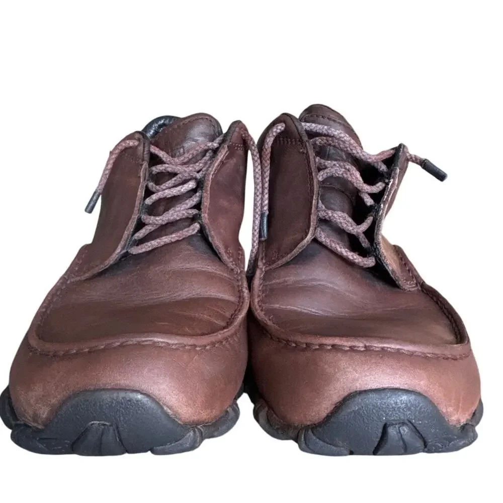 Patagonia Ranger Leather Hiking Shoes Mens 7.5 Brown Vibram Polartec Waterproof